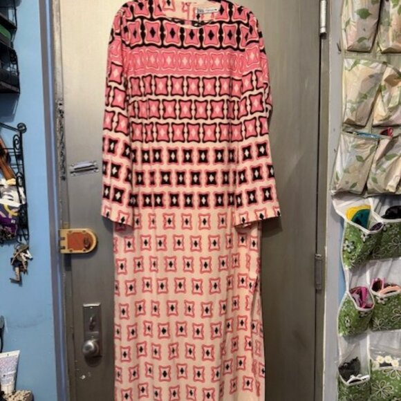 RETRO / BOHO 1970’sTUNIC GEOMETRIC DRESS - RARE - Picture 7 of 16